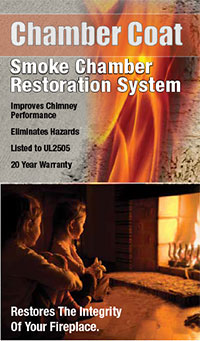 Chamber coat brochure Smoke Chamber Restoration System with images of children by a fireplace
