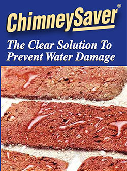 ChimneySaver Water Repellent water on bricks in image